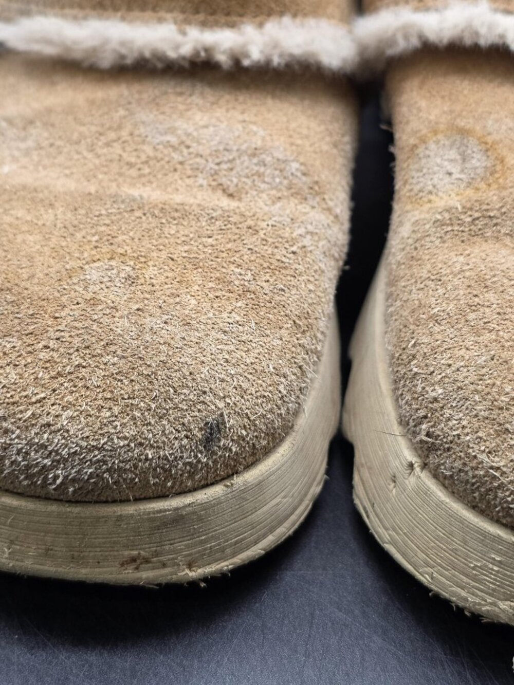 Sorel Slippers Shoes Womens Size 7.5 Beige Viibe Suede Faux Fur Mule House - Picture 3 of 12